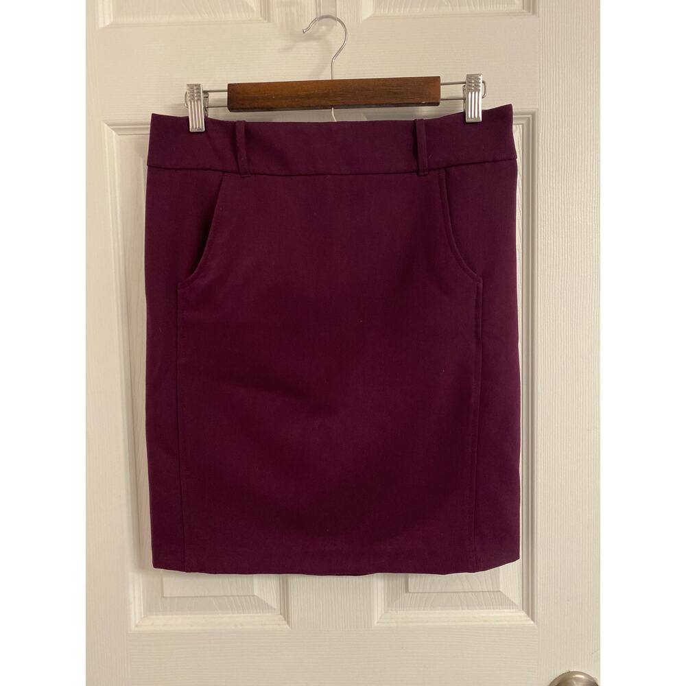 Librarian Chic Mini Skirt - Size 4 Soft Academia Daisy Fuentes Plum Office Wear